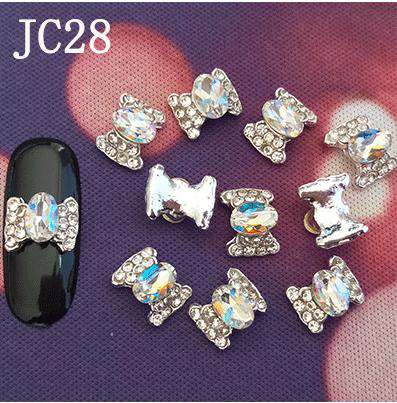 3D Alloy Nail Rhinestone Charms Crystal AB Nail Art Decorations JC21-JC40 WholesaleRhinestone