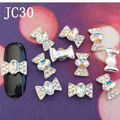 3D Alloy Nail Rhinestone Charms Crystal AB Nail Art Decorations JC21-JC40 WholesaleRhinestone
