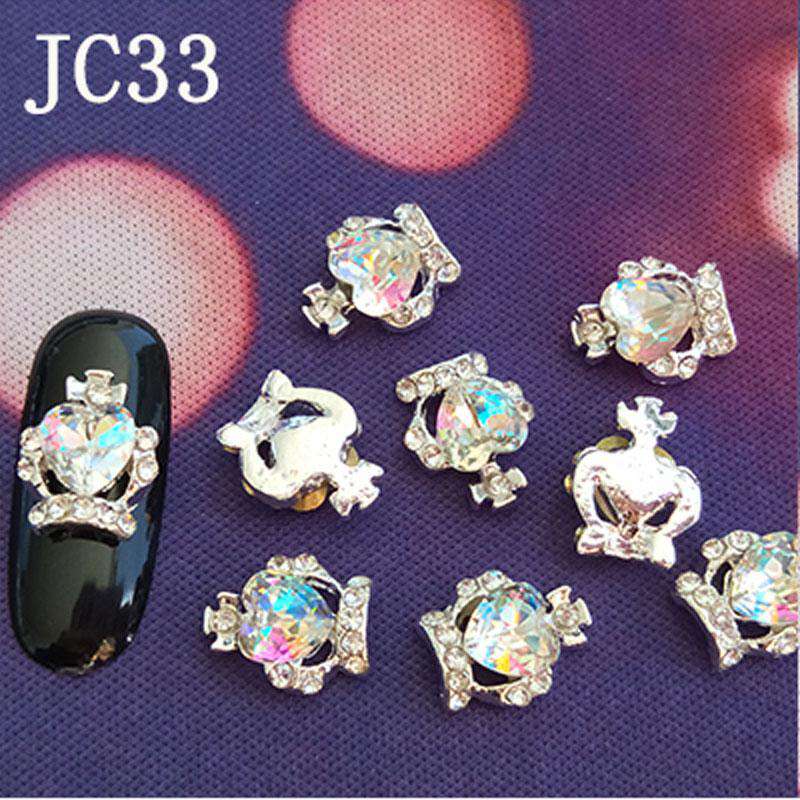 3D Alloy Nail Rhinestone Charms Crystal AB Nail Art Decorations JC21-JC40 WholesaleRhinestone
