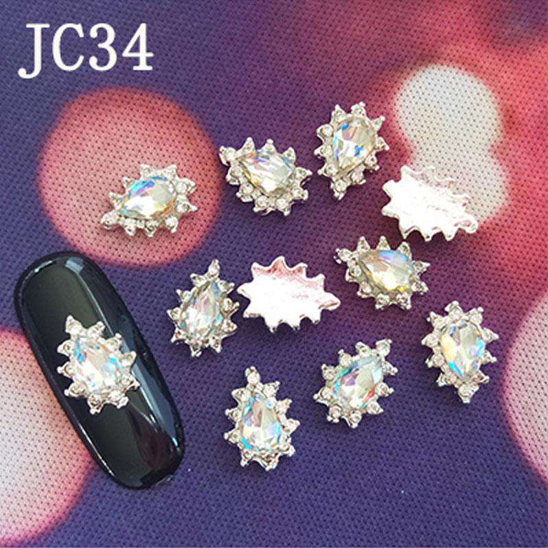 3D Alloy Nail Rhinestone Charms Crystal AB Nail Art Decorations JC21-JC40 WholesaleRhinestone