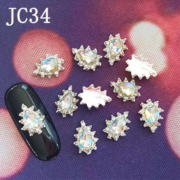 3D Alloy Nail Rhinestone Charms Crystal AB Nail Art Decorations JC21-JC40 WholesaleRhinestone