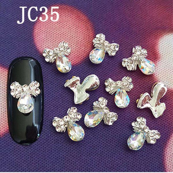 3D Alloy Nail Rhinestone Charms Crystal AB Nail Art Decorations JC21-JC40 WholesaleRhinestone