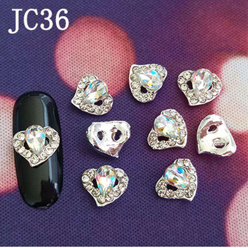 3D Alloy Nail Rhinestone Charms Crystal AB Nail Art Decorations JC21-JC40 WholesaleRhinestone