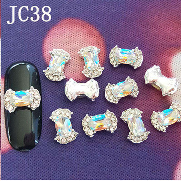 3D Alloy Nail Rhinestone Charms Crystal AB Nail Art Decorations JC21-JC40 WholesaleRhinestone