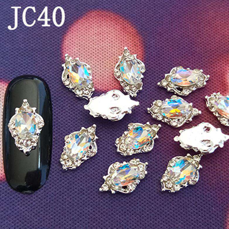 3D Alloy Nail Rhinestone Charms Crystal AB Nail Art Decorations JC21-JC40 WholesaleRhinestone