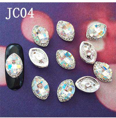 Alloy Nail Rhinestone Charms Crystal AB 3D Nail Art Decorations JC1-JC20 WholesaleRhinestone