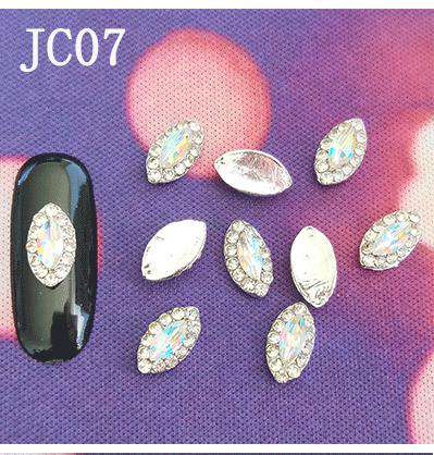 Alloy Nail Rhinestone Charms Crystal AB 3D Nail Art Decorations JC1-JC20 WholesaleRhinestone