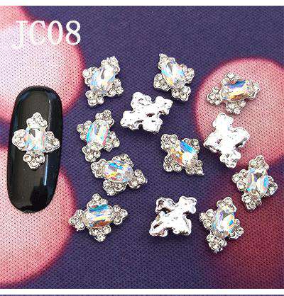 Alloy Nail Rhinestone Charms Crystal AB 3D Nail Art Decorations JC1-JC20 WholesaleRhinestone