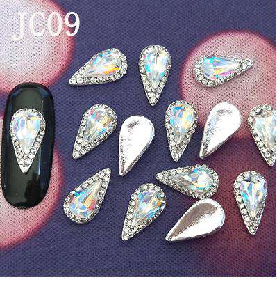 Alloy Nail Rhinestone Charms Crystal AB 3D Nail Art Decorations JC1-JC20 WholesaleRhinestone