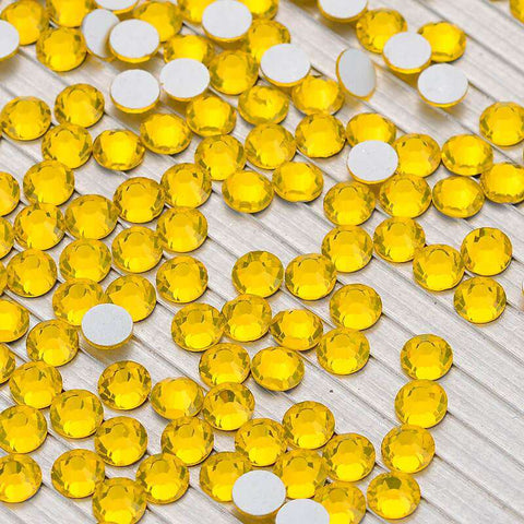Citrine Glass FlatBack Rhinestones In Bulk WholesaleRhinestone