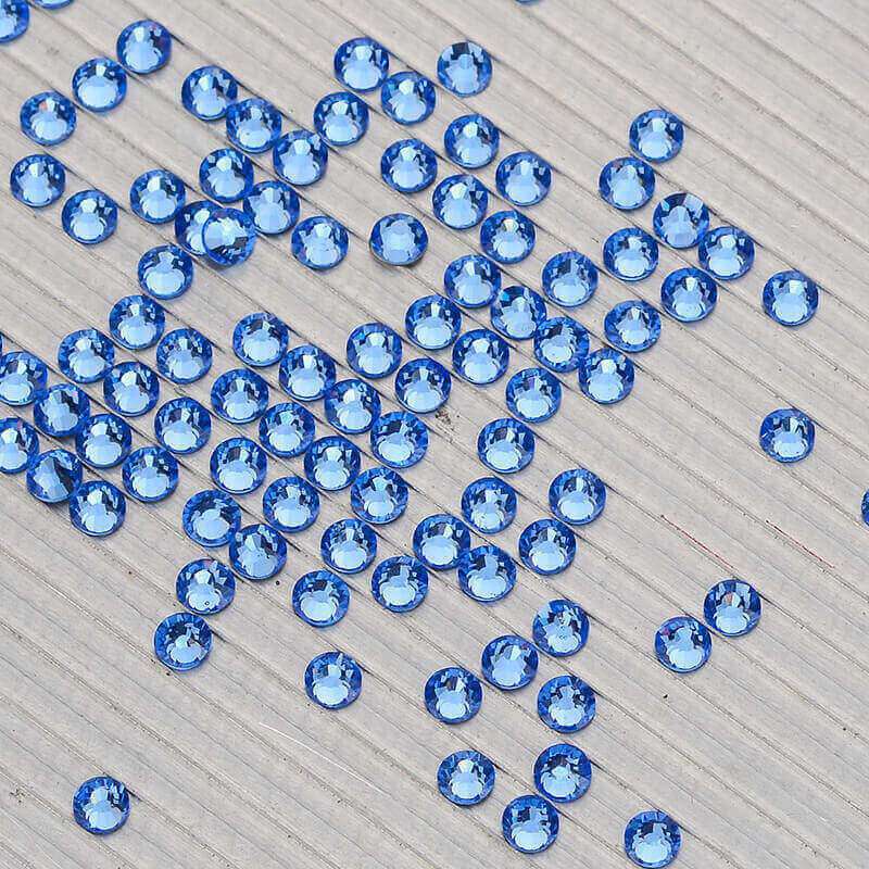 Light Blue Glass HotFix Rhinestones Secondary image