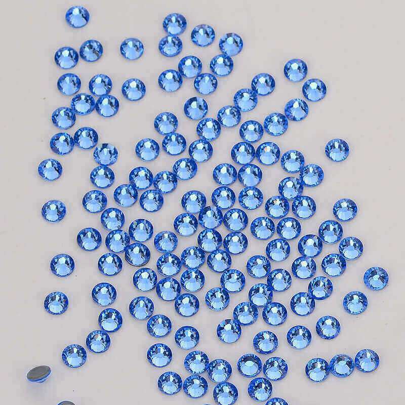 Light Blue Glass HotFix Rhinestones In Bulk WholesaleRhinestone