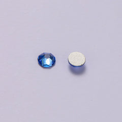 Light Blue Glass Flat Back Glue-On Rhinestones 16 Cut Facets WholesaleRhinestone