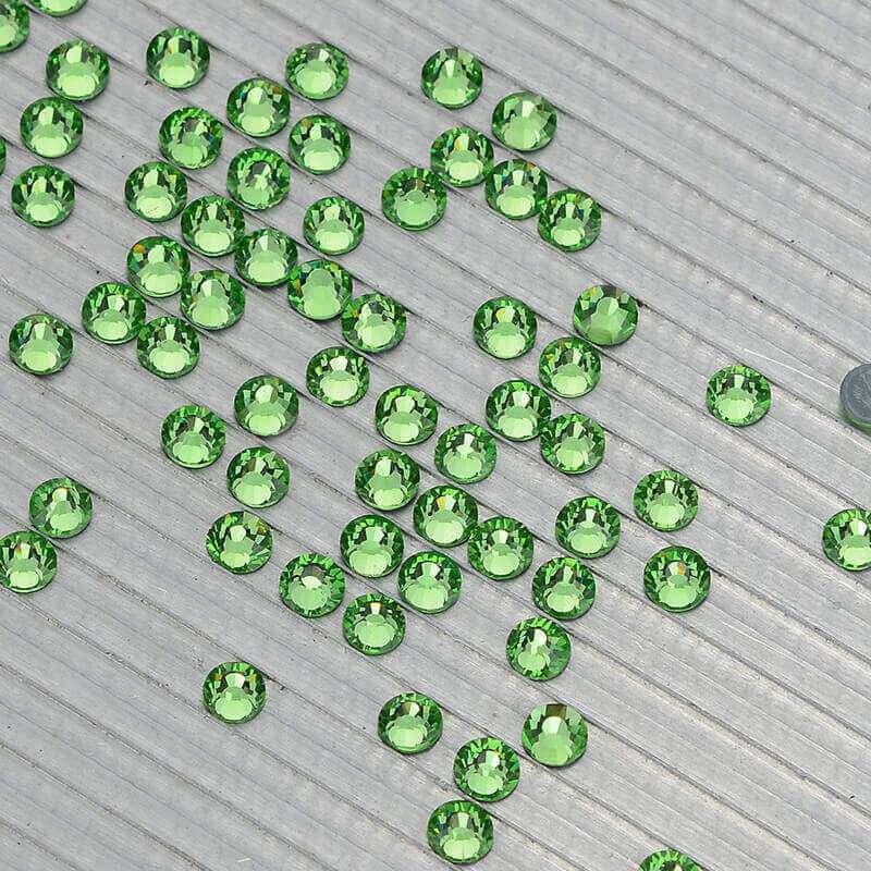 Peridot Glass HotFix Rhinestones In Bulk WholesaleRhinestone