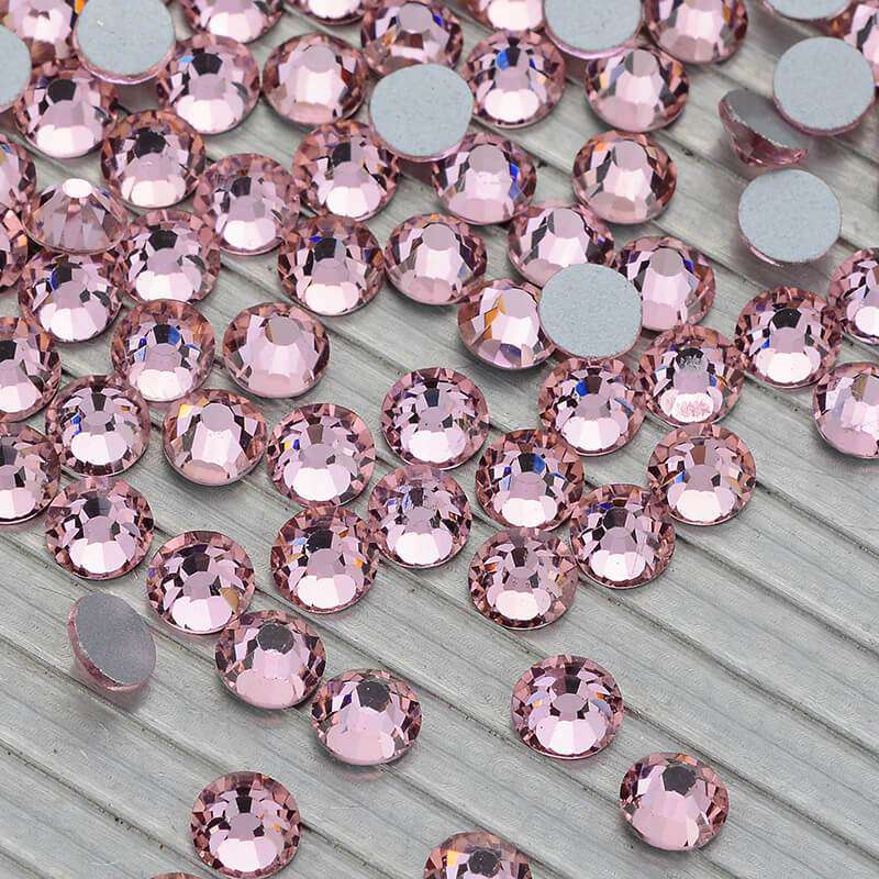 Light Pink Glass FlatBack Rhinestones In Bulk WholesaleRhinestone