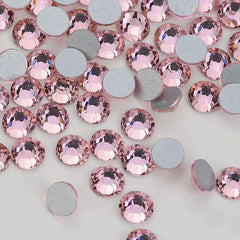 Light Pink Glass FlatBack Rhinestones Silver Back WholesaleRhinestone