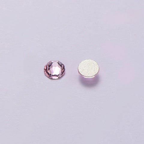 Light Pink Glass Flat Back Glue-On Rhinestones 16Cut Facets WholesaleRhinestone Main image
