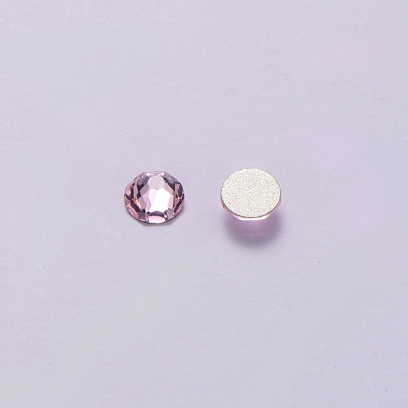 Light Pink Glass Flat Back Glue-On Rhinestones 16Cut Facets WholesaleRhinestone メイン画像