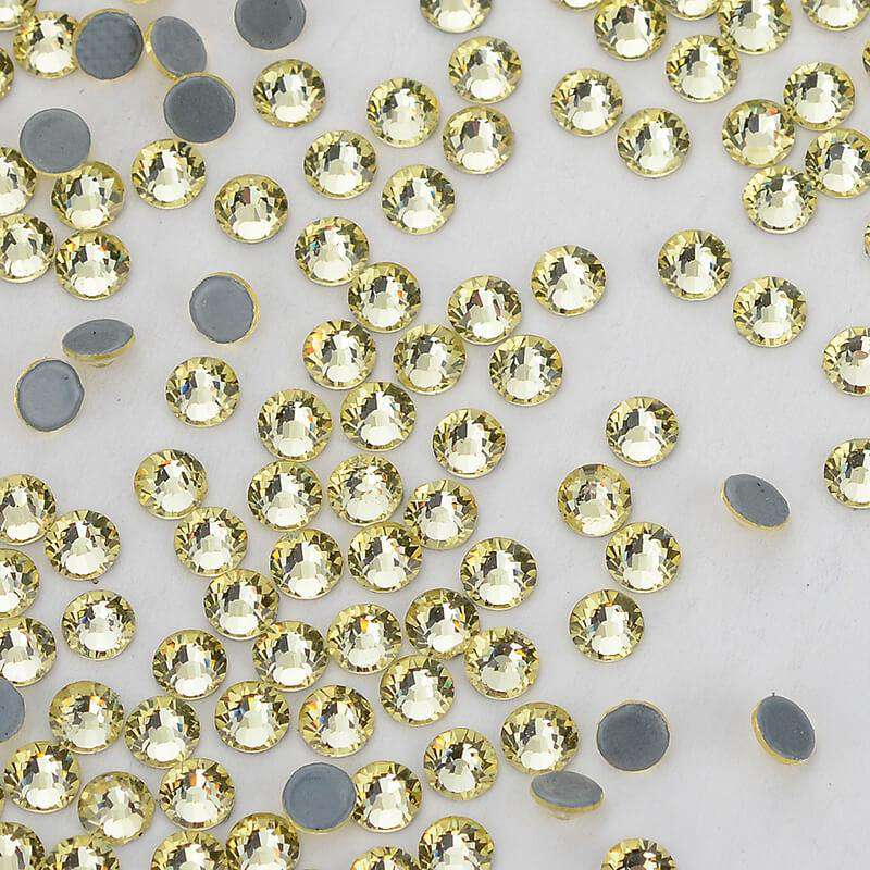 Light Yellow Glass HotFix Rhinestones WholesaleRhinestone