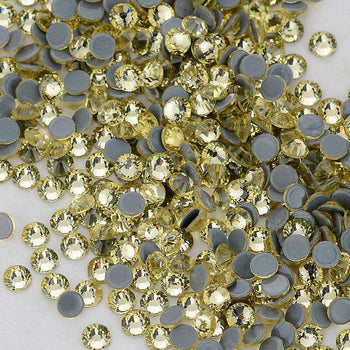 Light Yellow Glass HotFix Rhinestones WholesaleRhinestone