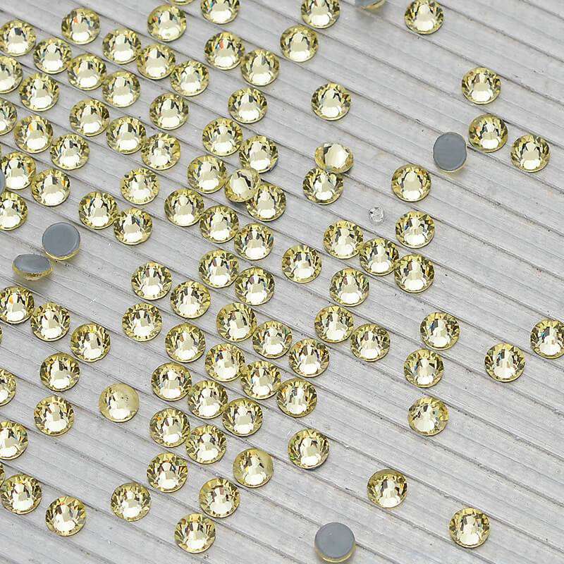Lys gul glas hotfix rhinestones Sekundært billede