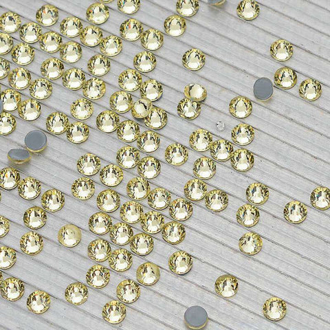 Ljusgul glas hotfix strass Sekundär produktbild
