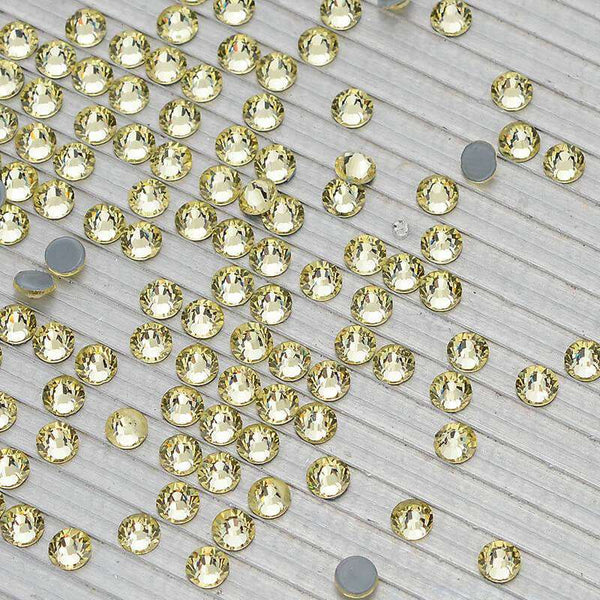 Light Yellow Glass HotFix Rhinestones WholesaleRhinestone