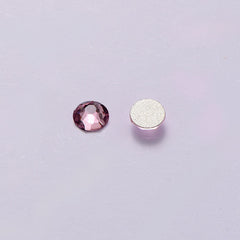 Light Amethyst Glass Flat Back Glue-On Rhinestones 16 Cut Facets In Bulk WholesaleRhinestone