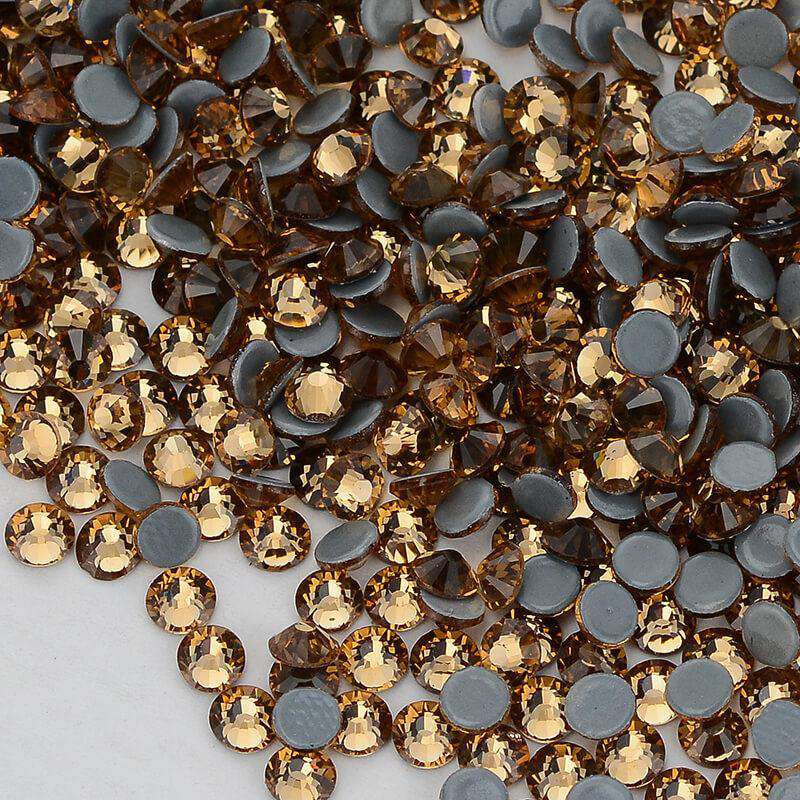 Light Colorado Topaz Glass Hot-Fix Rhinestones In Bulk WholesaleRhinestone