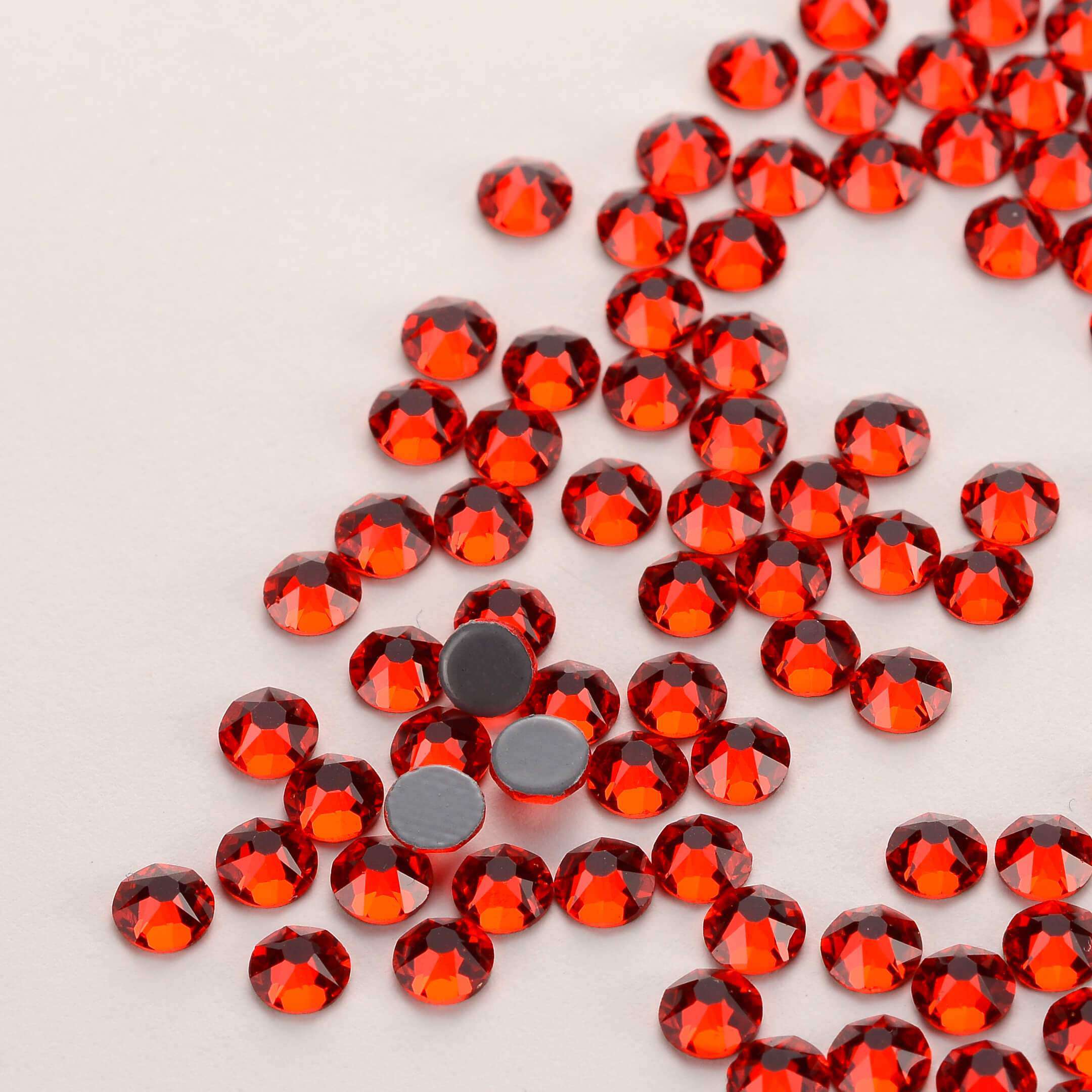 Light Siam Glass HotFix Rhinestones 16 Cut Facets WholesaleRhinestone