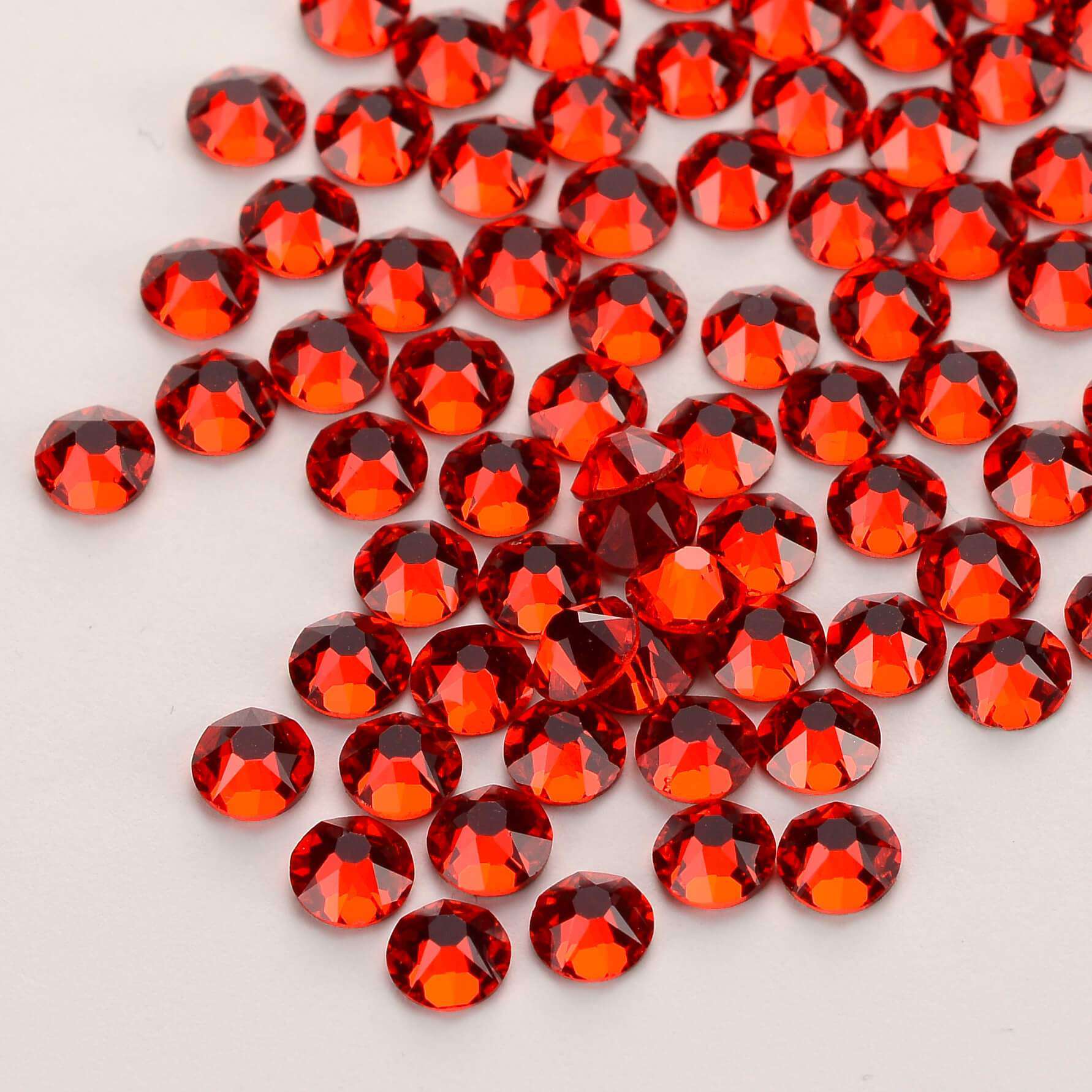 Light Siam Glass HotFix Rhinestones 16 Cut Facets WholesaleRhinestone