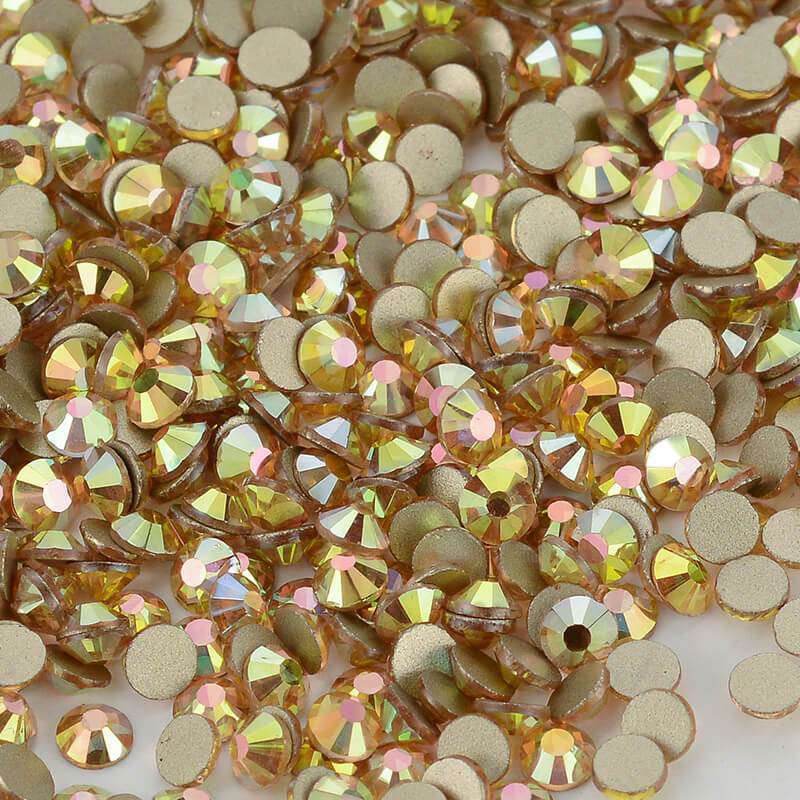 Metal Sunlight Glass Flat Back Rhinestones In Bulk WholesaleRhinestone