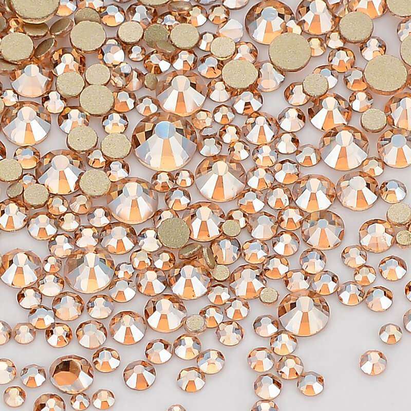 18 pcs. 30ss GOLDEN SHADOW FLATBACK European Rhinestones