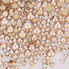 Mixed Sizes Golden Shadow Glass FlatBack Rhinestones For Nail Art WholesaleRhinestone