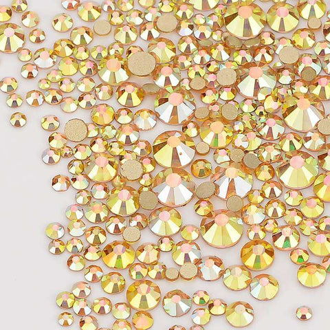Mixed Sizes Metal Sunlight FlatBack Rhinestones For Nail Art WholesaleRhinestone