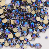 Mixed Sizes Violet Effect Glass FlatBack Rhinestones For Nail Art WholesaleRhinestone