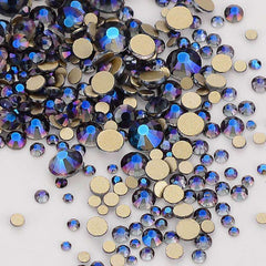 Mixed Sizes Violet Effect Glass FlatBack Rhinestones For Nail Art WholesaleRhinestone