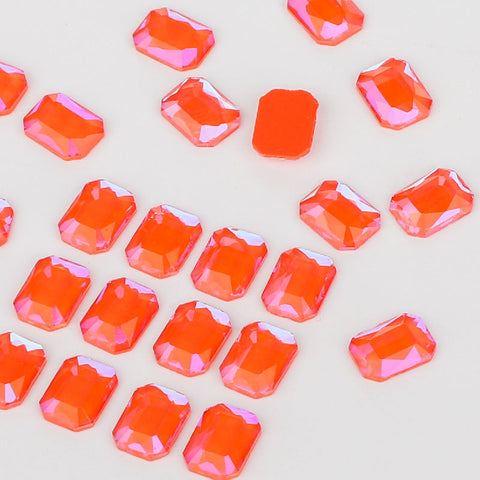 Octagon Shape Mocha Orange Flat Back Fancy Rhinestones WholesaleRhinestone