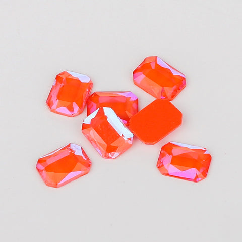 Octagon Shape Mocha Orange Flat Back Fancy Rhinestones WholesaleRhinestone