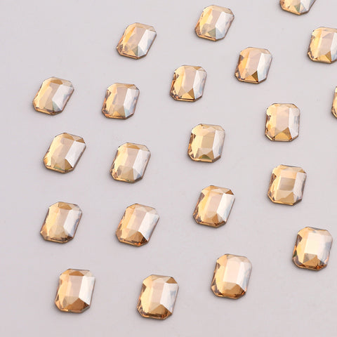 Octagon Shape Golden Shadow Flat Back Fancy Rhinestones WholesaleRhinestone