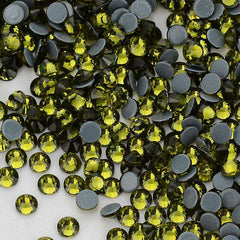 Olive Green Glass HotFix Rhinestones In Bulk WholesaleRhinestone