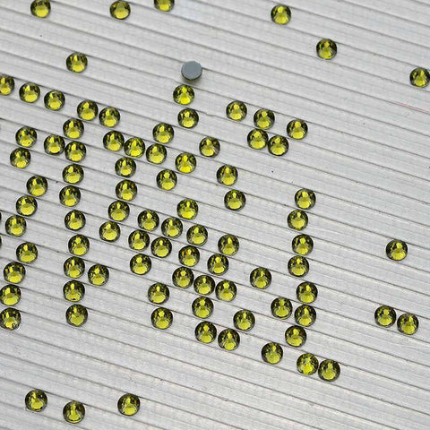 Olive Green Glass Hotfix Rhinestones Secundaire afbeelding