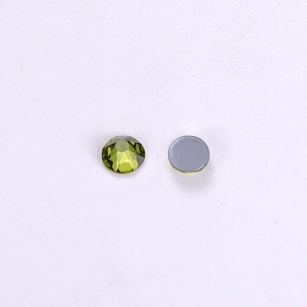 Olive Green Glass HotFix Rhinestones 16 Cut Facets WholesaleRhinestone
