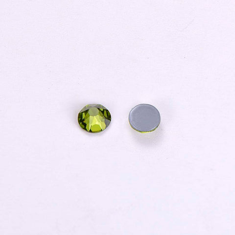 Olive Green Glass HotFix Rhinestones 16 Cut Facets WholesaleRhinestone