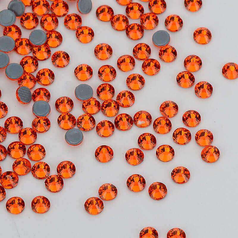 Orange Glass HotFix Rhinestones In Bulk WholesaleRhinestone
