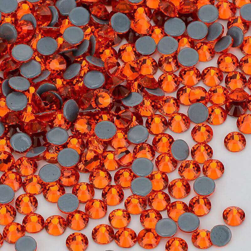 Orange Glass HotFix Rhinestones In Bulk WholesaleRhinestone