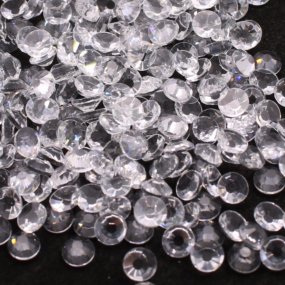 Crystal Unfoiled Glass Flat Back Rhinestones WholesaleRhinestone Main image