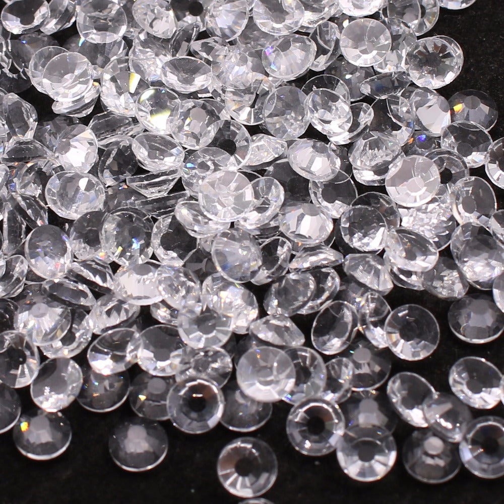 Crystal Unfoiled Glass Flat Back Rhinestones In Bulk WholesaleRhinestone