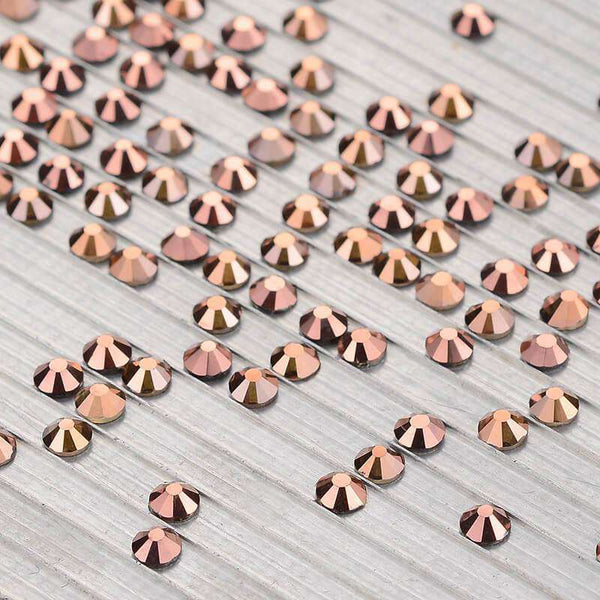 Rose Gold Glass FlatBack Rhinestones In Bulk WholesaleRhinestone