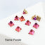Purple Volcano Square Cone Shape Flat Back Fancy Rhinestones For Nail Art WholesaleRhinestone
